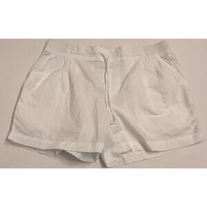 Columbia Women's White 100% Organic Cotton Pull On Shorts Sz M Drawstring